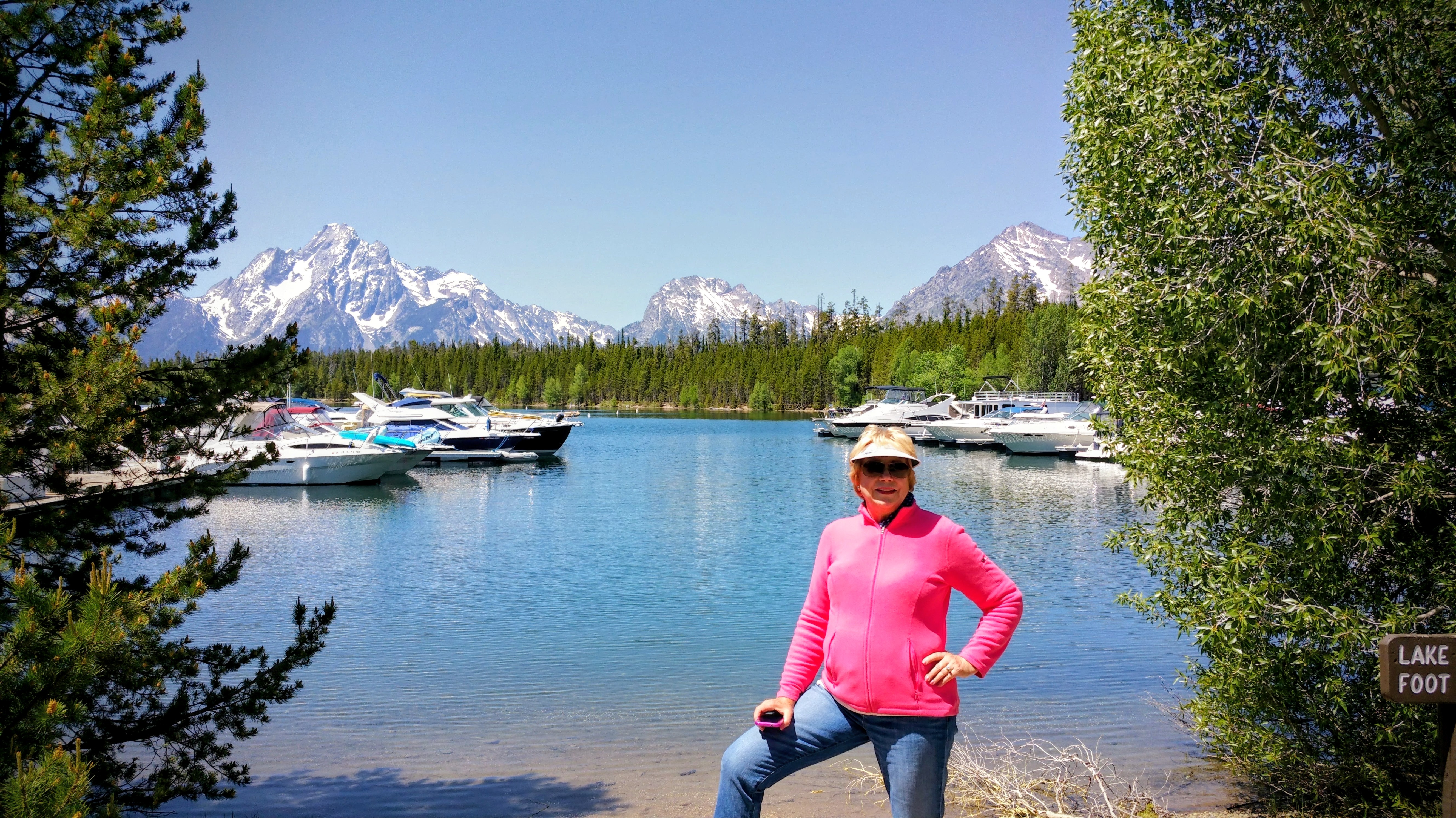 Marsha at a mountain lake